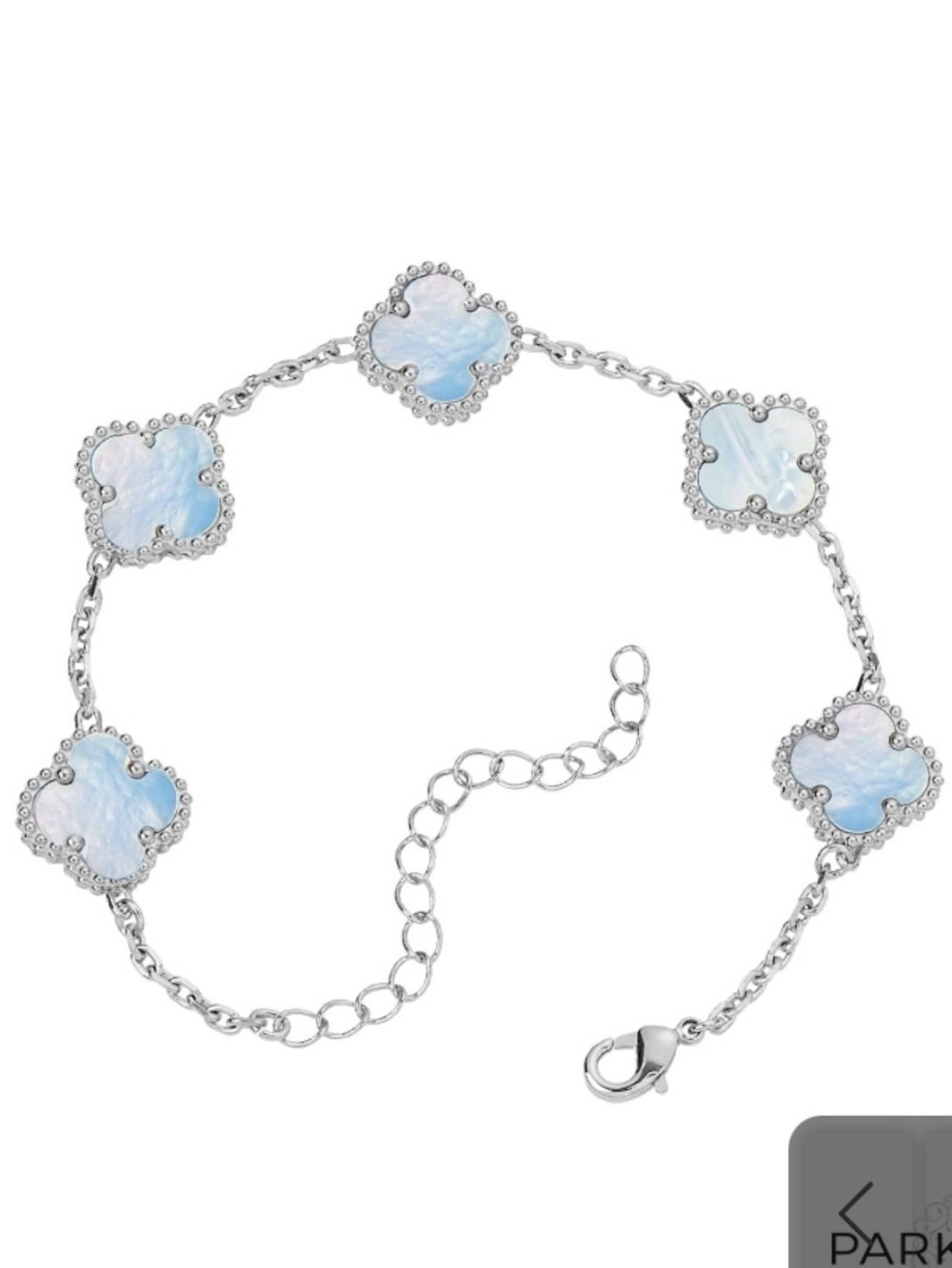 New in Box Park Lane “Skylight” Clover Bracelet w/ Iridescent Mother-of-Pearl - Picture 5 of 6